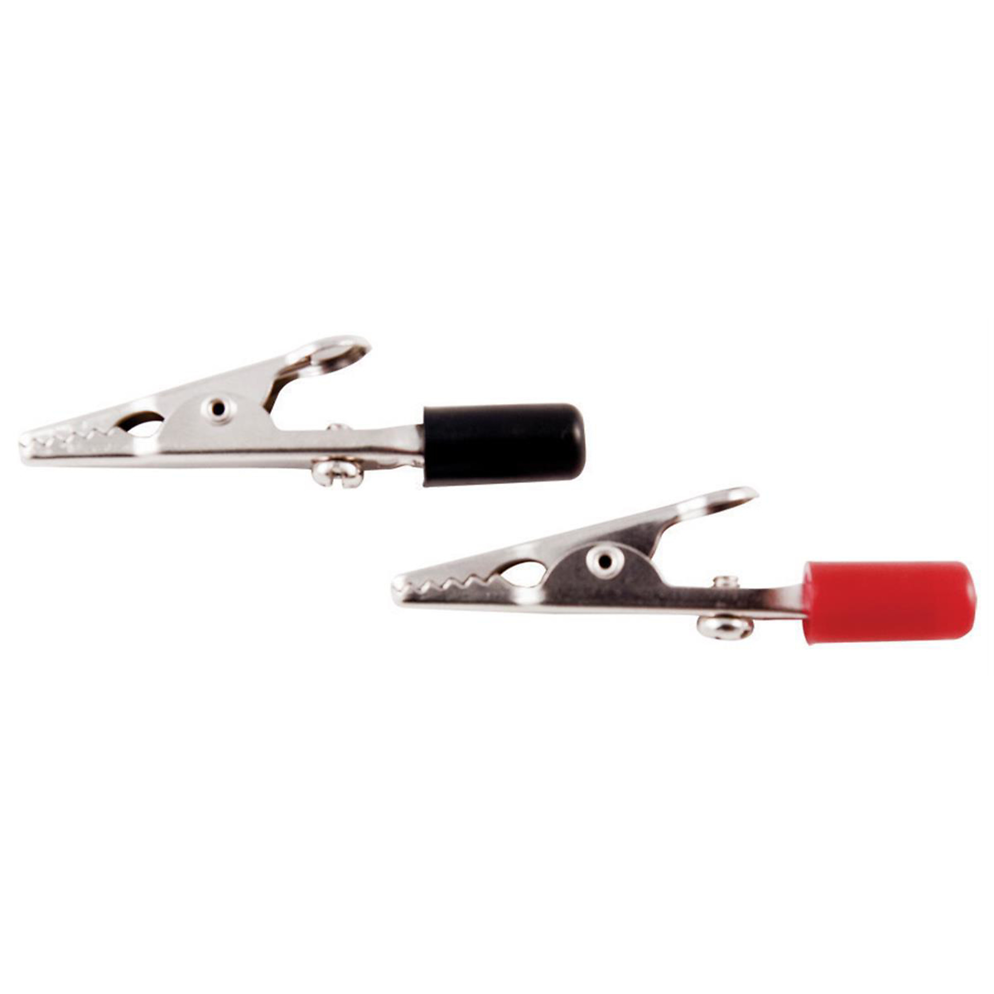 The Best Connection Alligator Clips — 10 Amps, PVC Handles, Red/Black, 5 Sets, Model# JTT215F